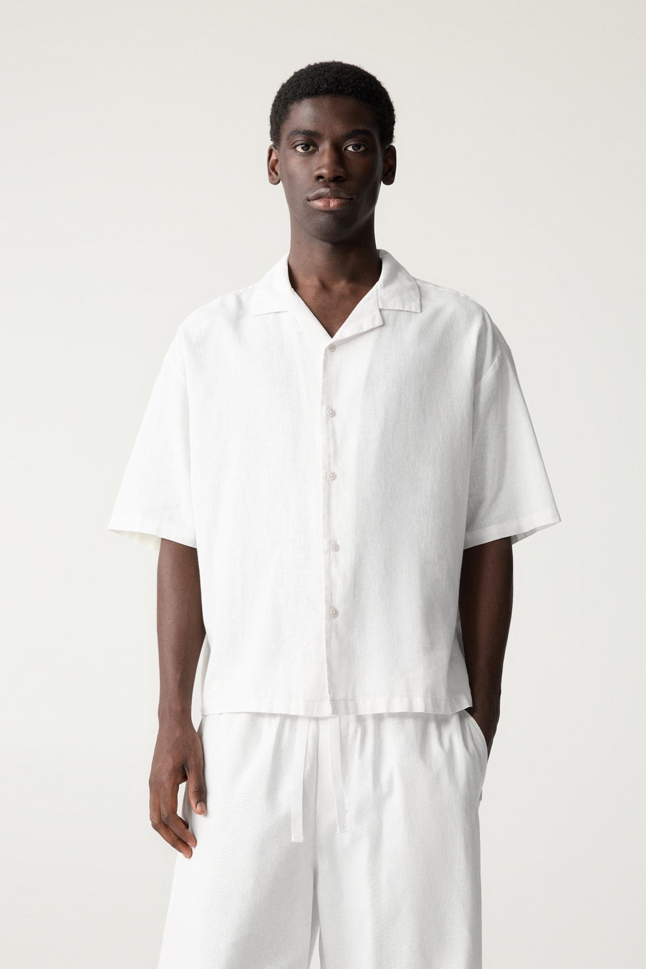 Original P&B linen blend short sleeve shirt - Image 2