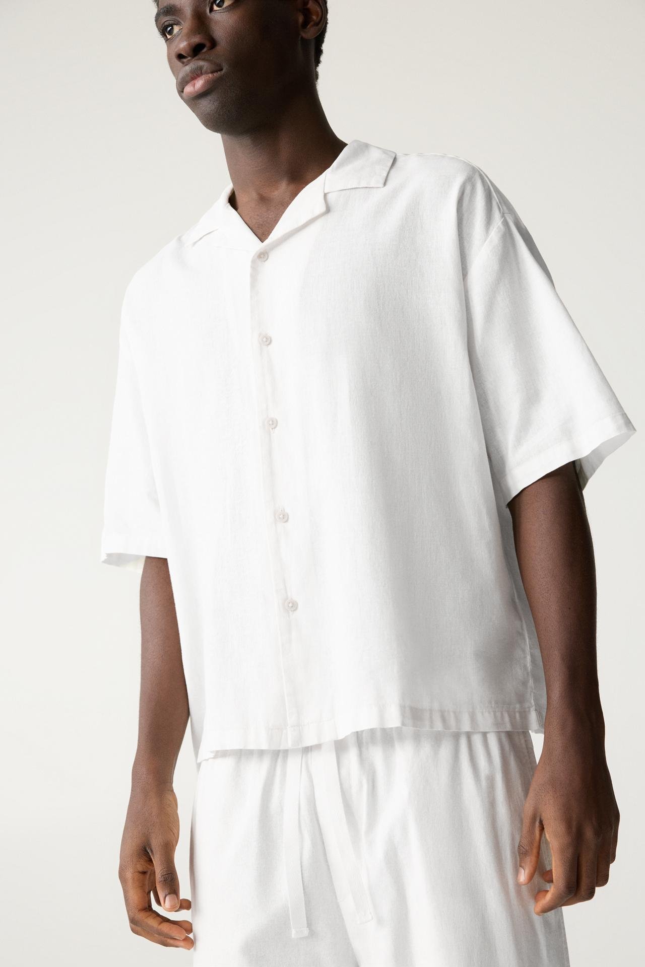 Original P&B linen blend short sleeve shirt - Image 4
