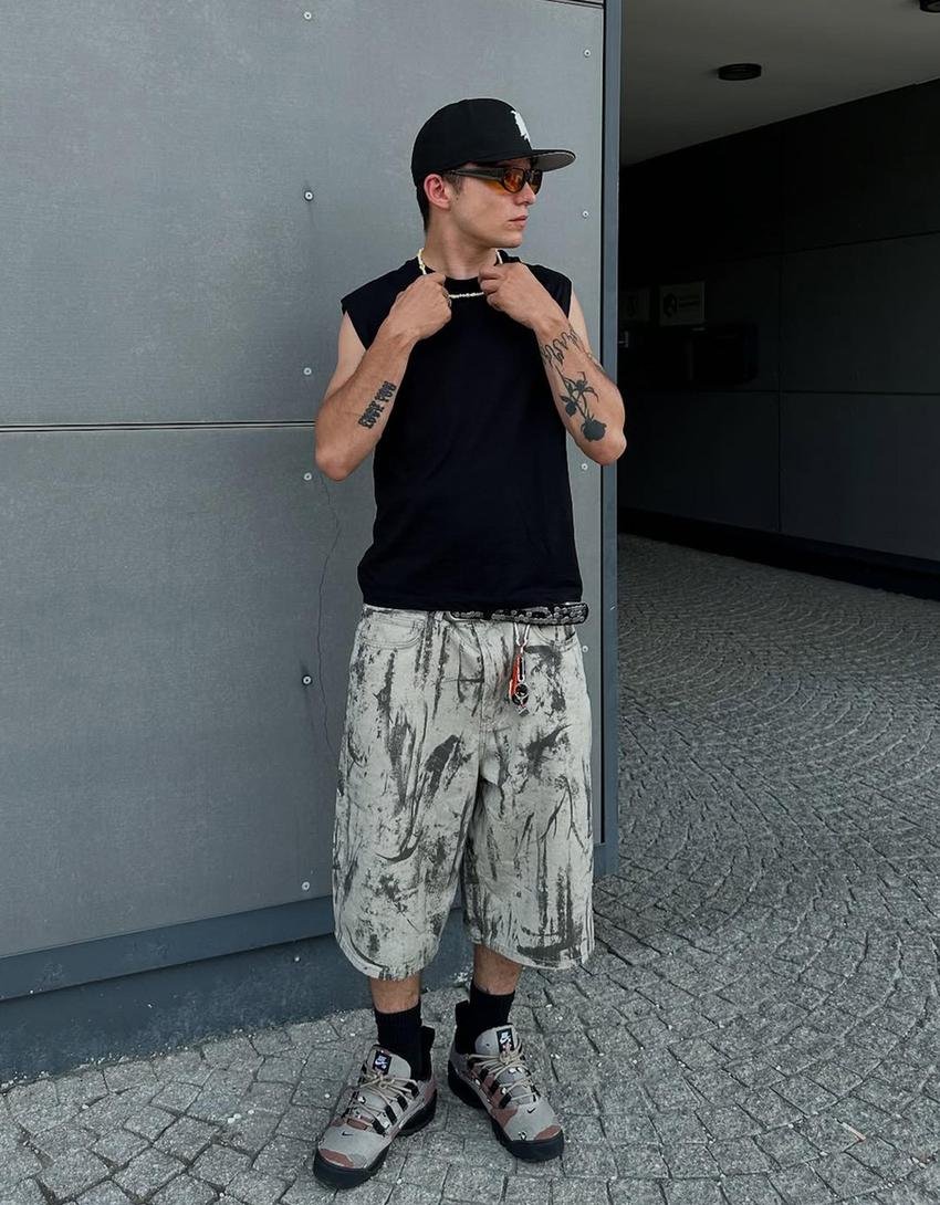 Original Bershka bermuda baggy fit imprimé - Image 2