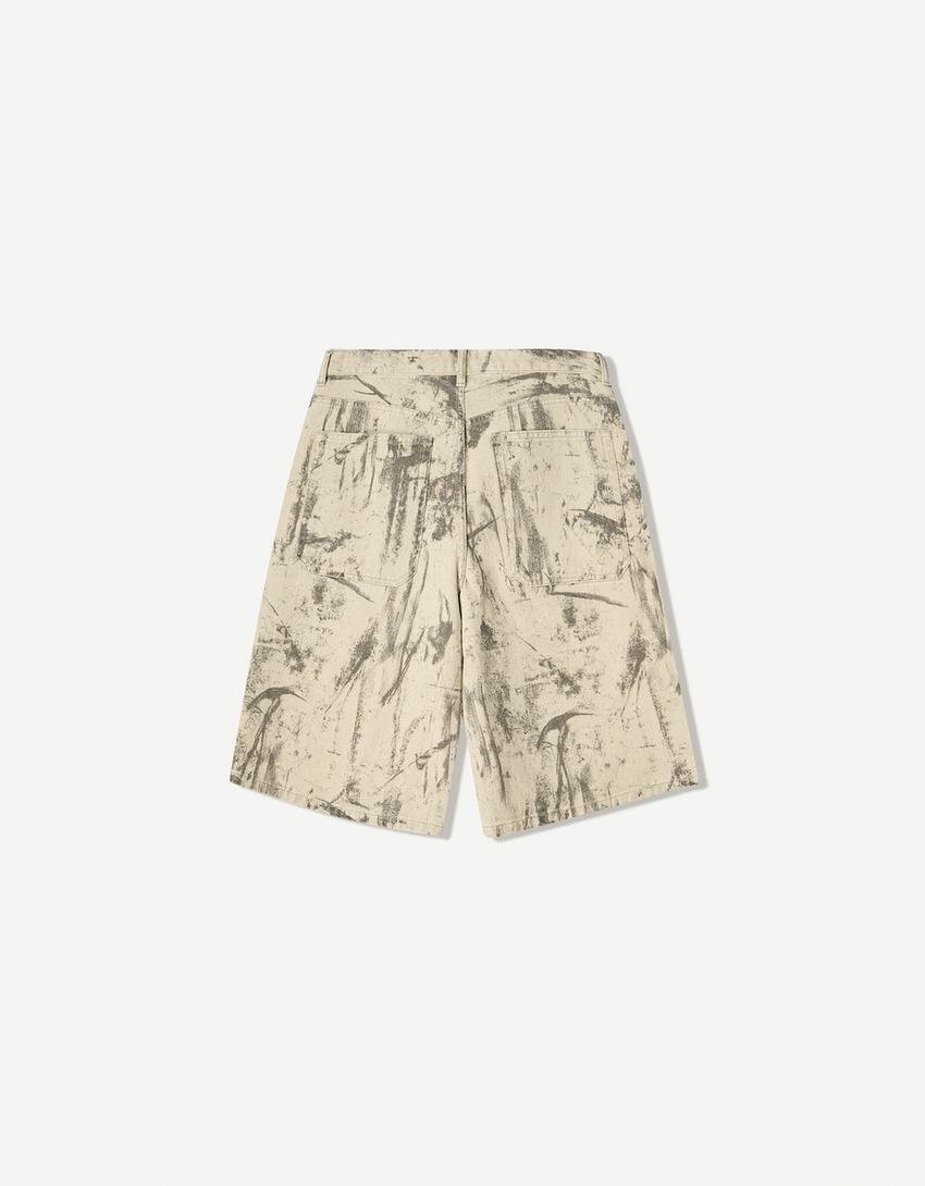 Original Bershka bermuda baggy fit imprimé - Image 5