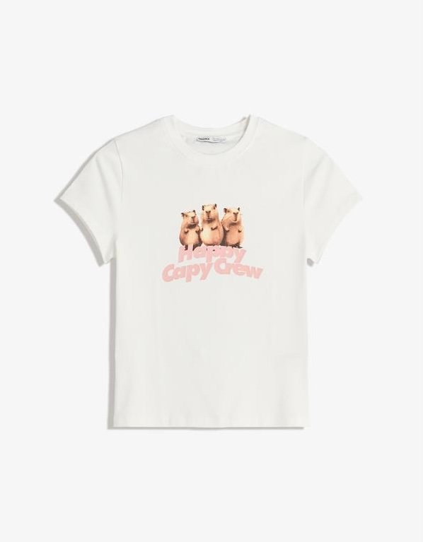 Original Bershka T-shirt manches courtes imprimé