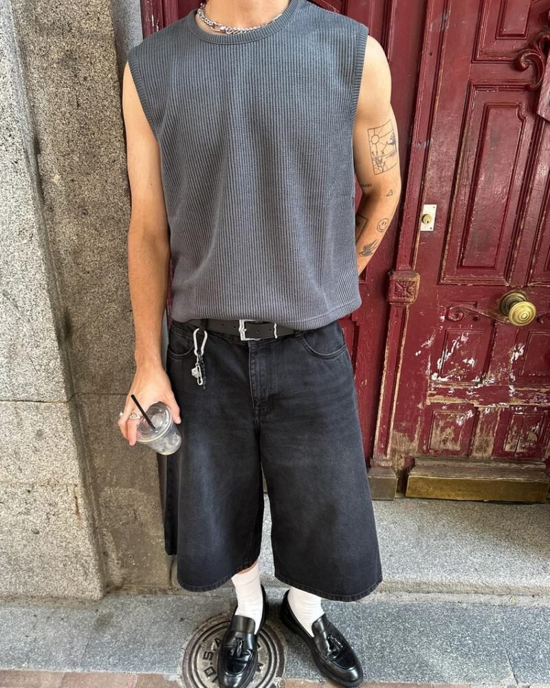 Original Bershka bermuda baggy denim