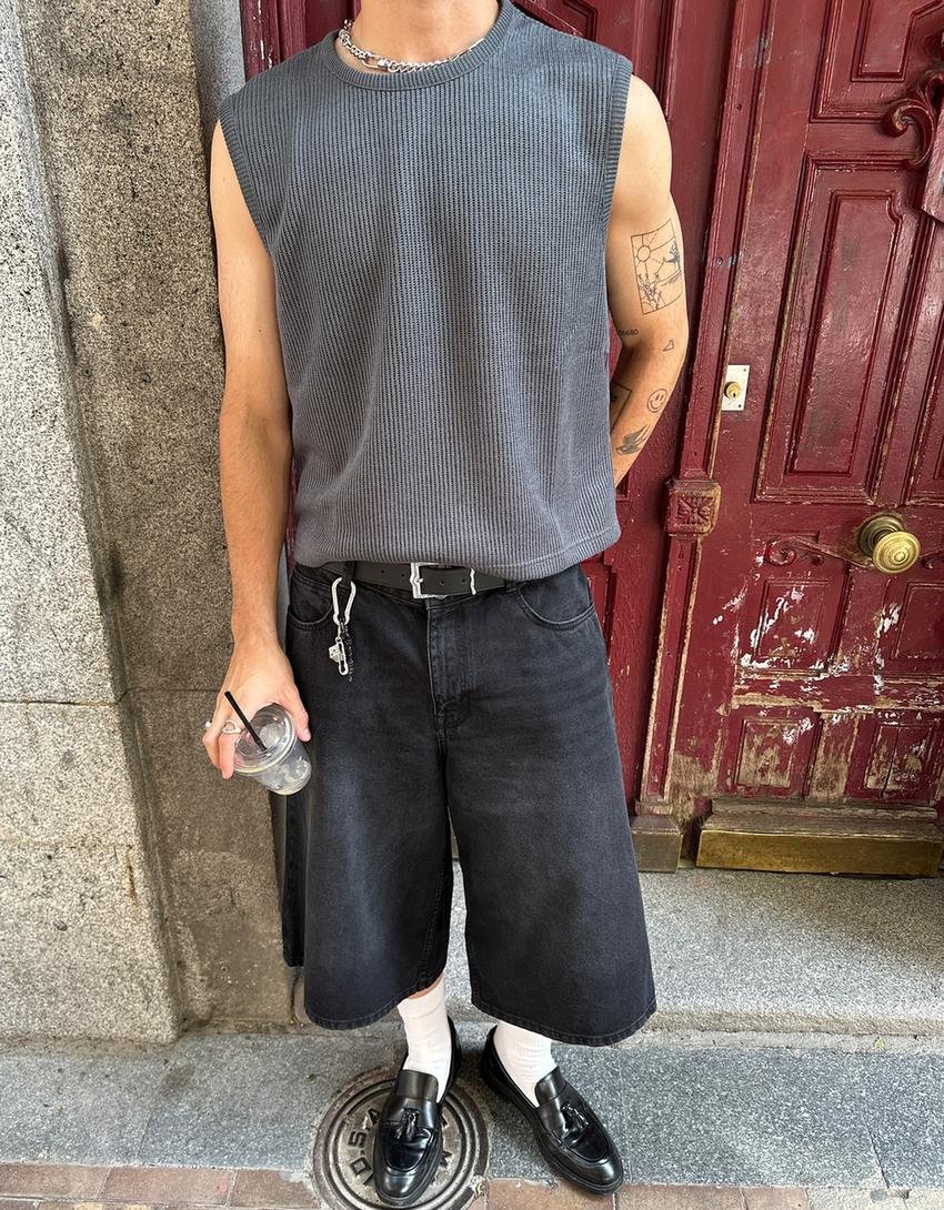 Original Bershka bermuda baggy denim - Image 2