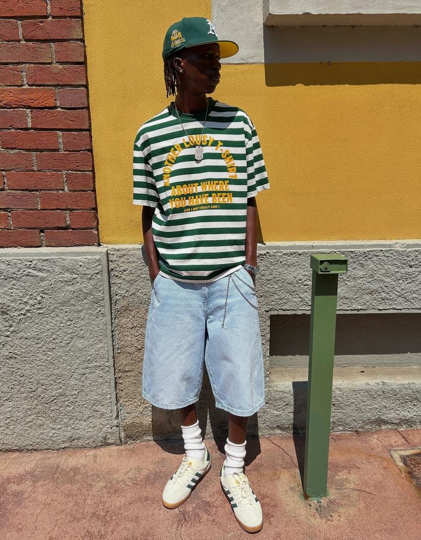 Original Bershka bermuda denim skater - Image 3