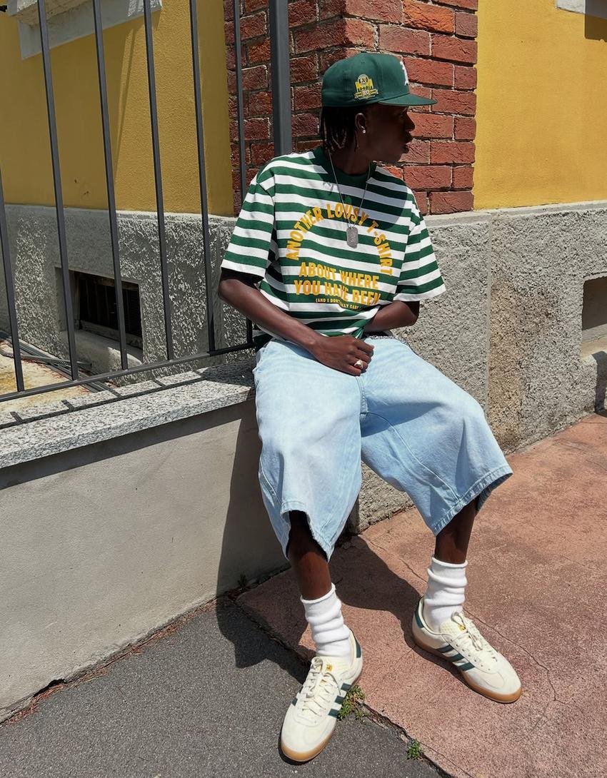 Original Bershka bermuda denim skater - Image 4