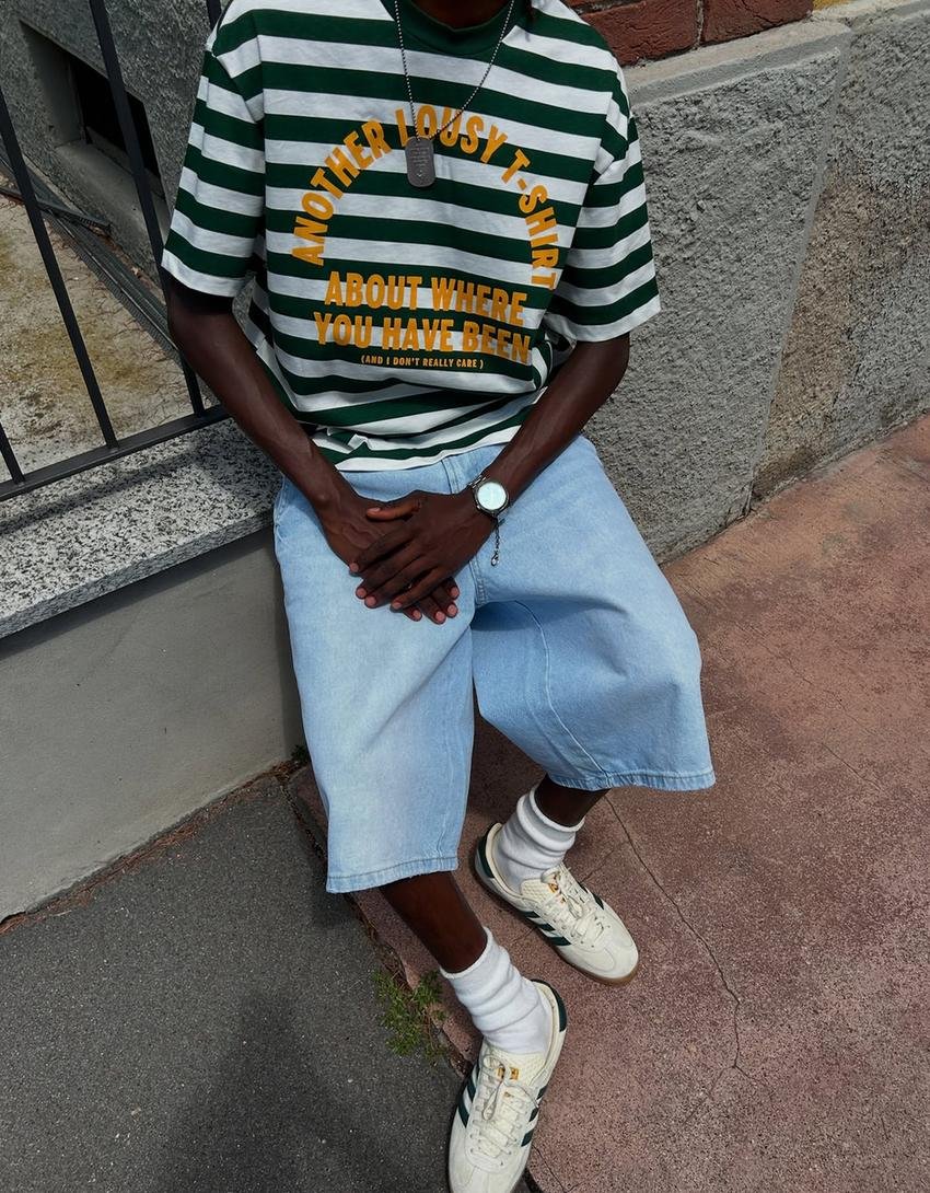 Original Bershka bermuda denim skater - Image 5