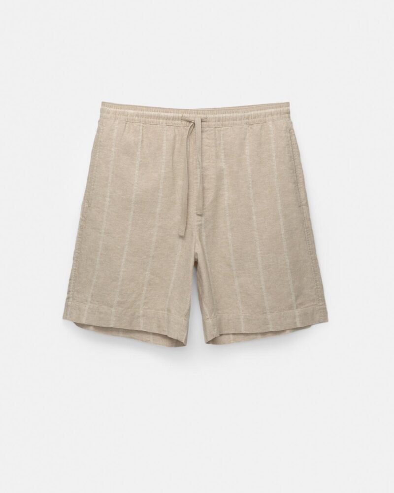 Original P&B Striped linen blend jogger Bermuda shorts