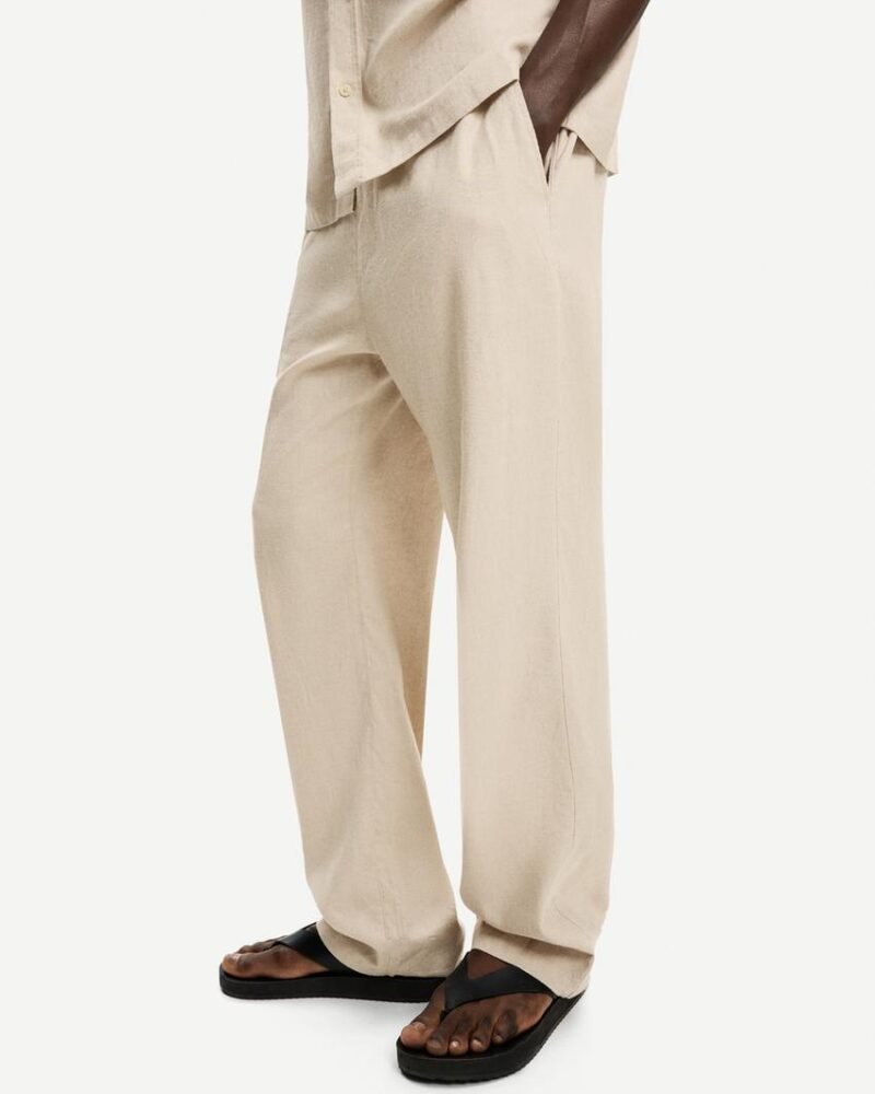 Original Bershka Wide Leg Pants With Linen