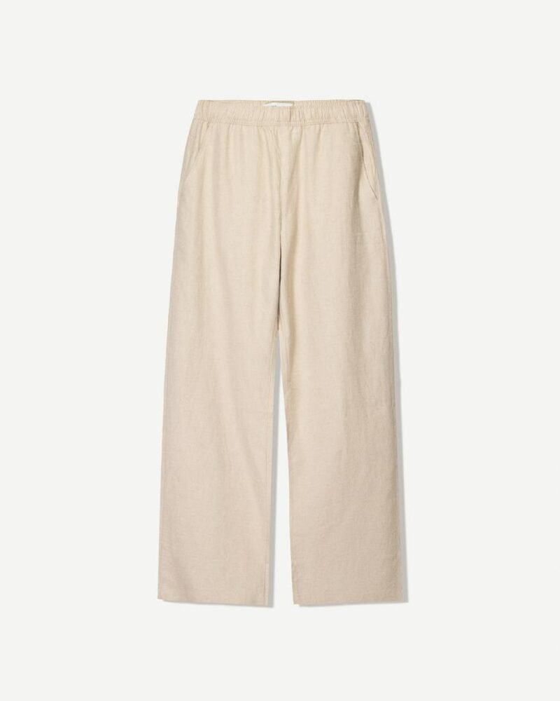 Original Bershka Wide Leg Pants With Linen