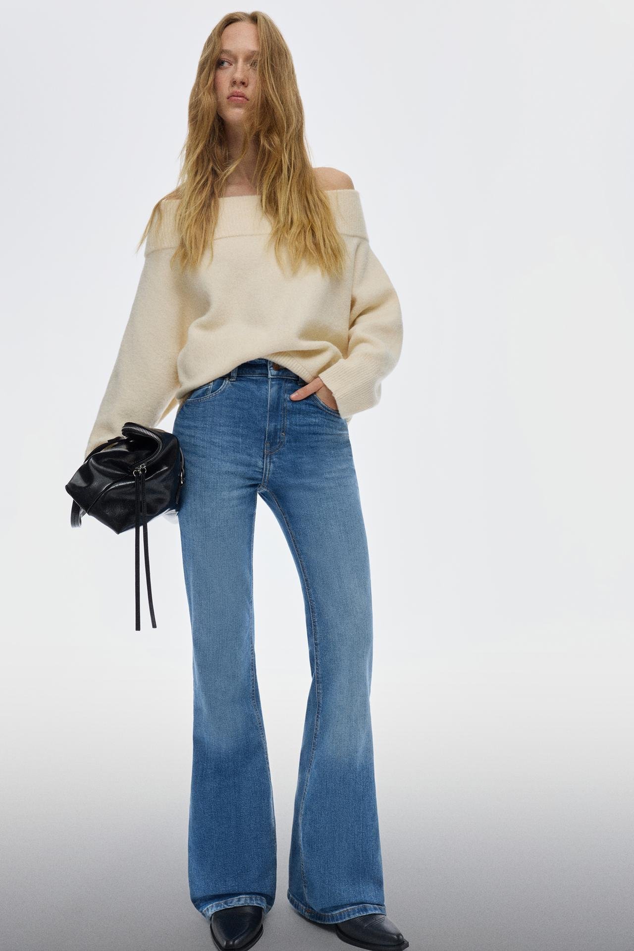 Original P&B Flared high-waist jeans - Image 2