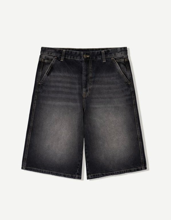 Original Bershka Bermuda denim skater