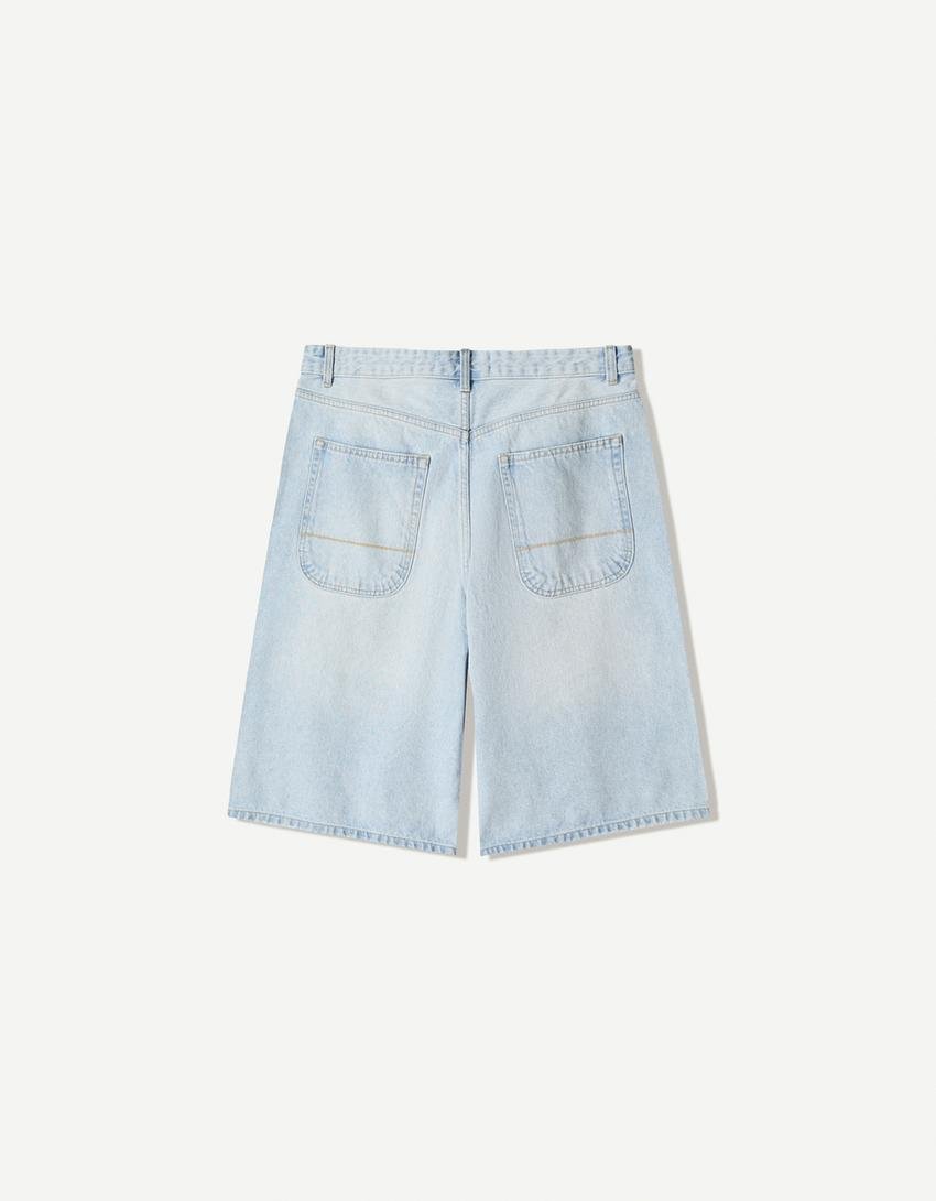 Original Bershka bermuda denim skater - Image 6