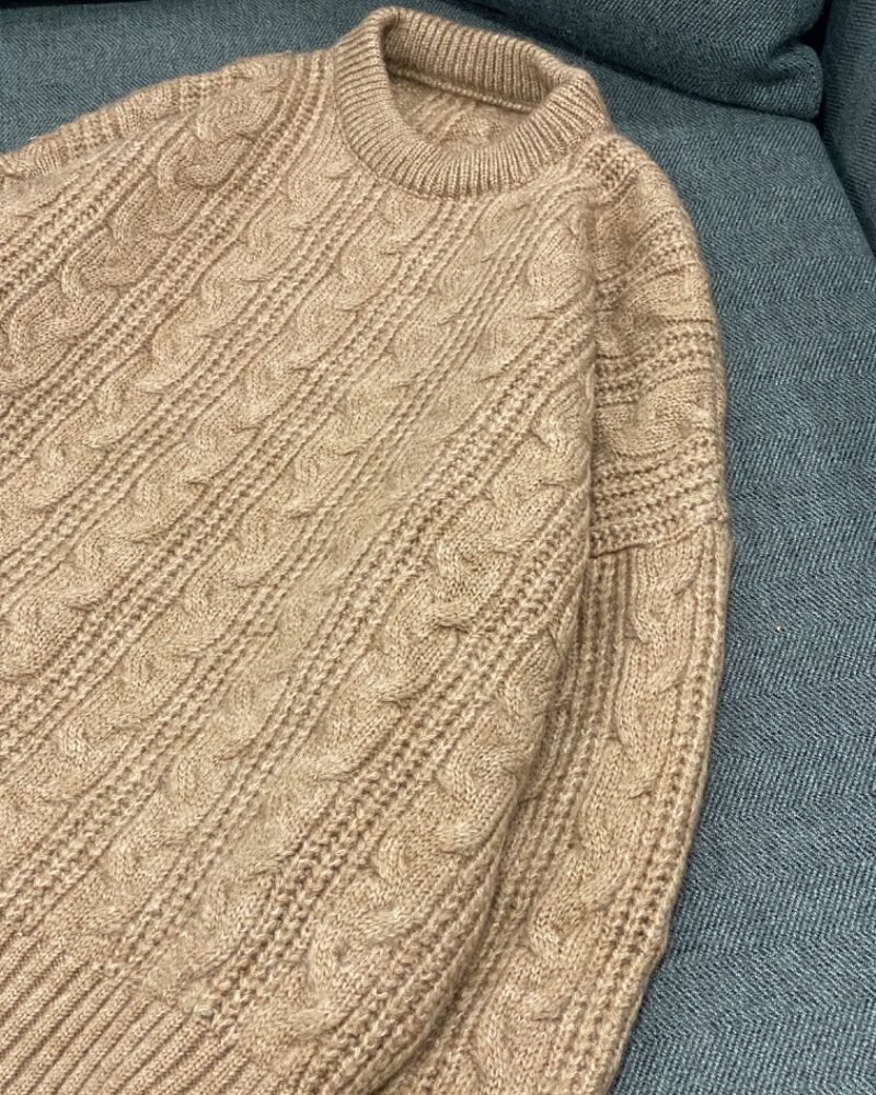 Oversized Crewneck Knit Sweater