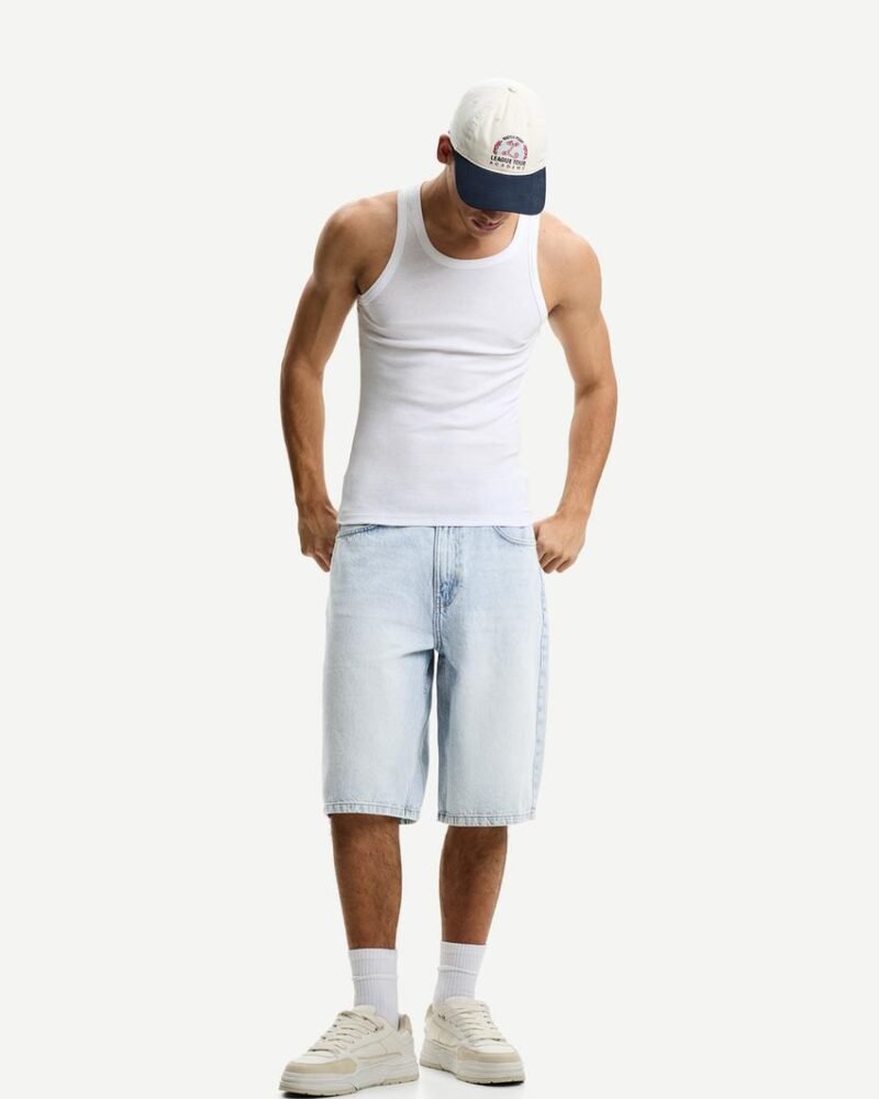 Original Bershka Bermuda baggy denim