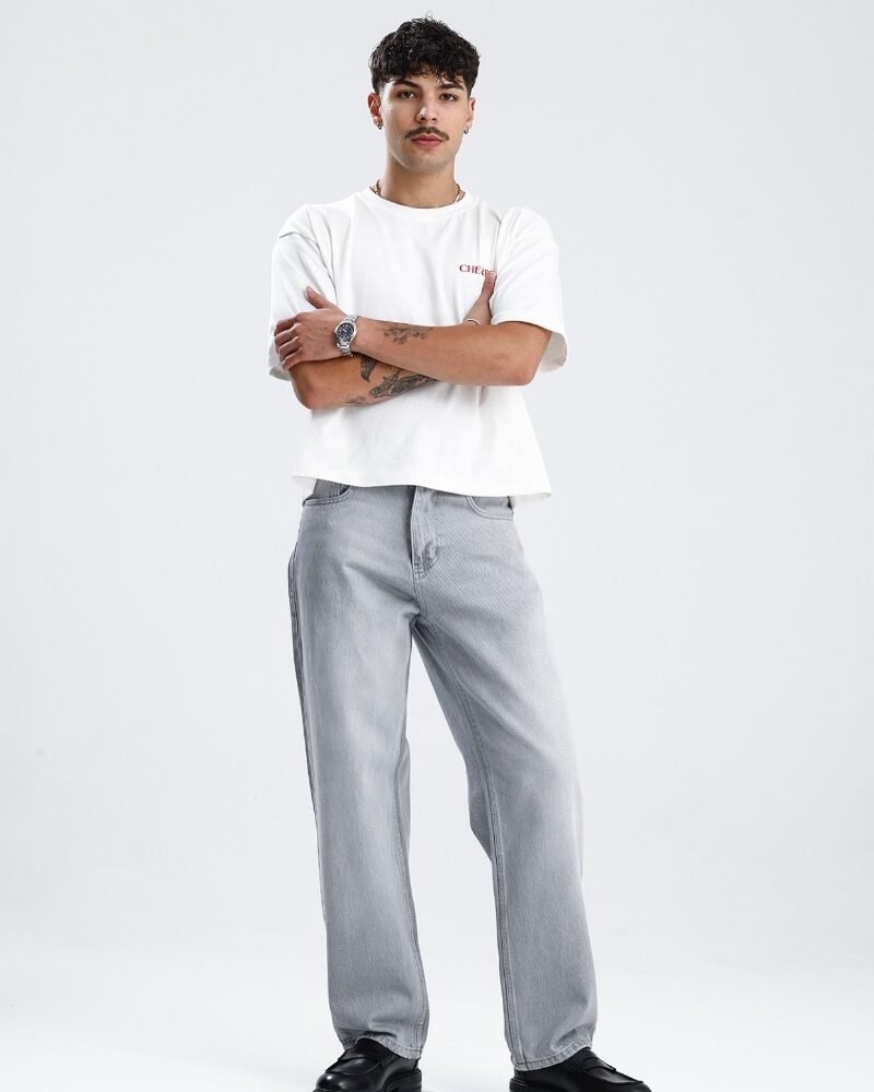 Grey Porto Baggy Jeans