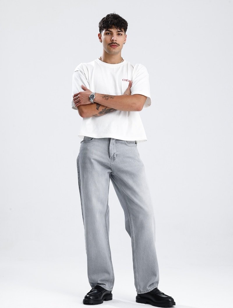 Grey Porto Baggy Jeans - Image 2