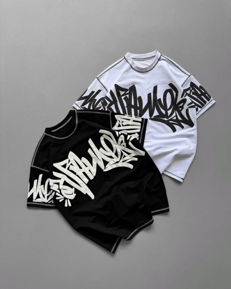 Panel Print Oversized T-Shirt