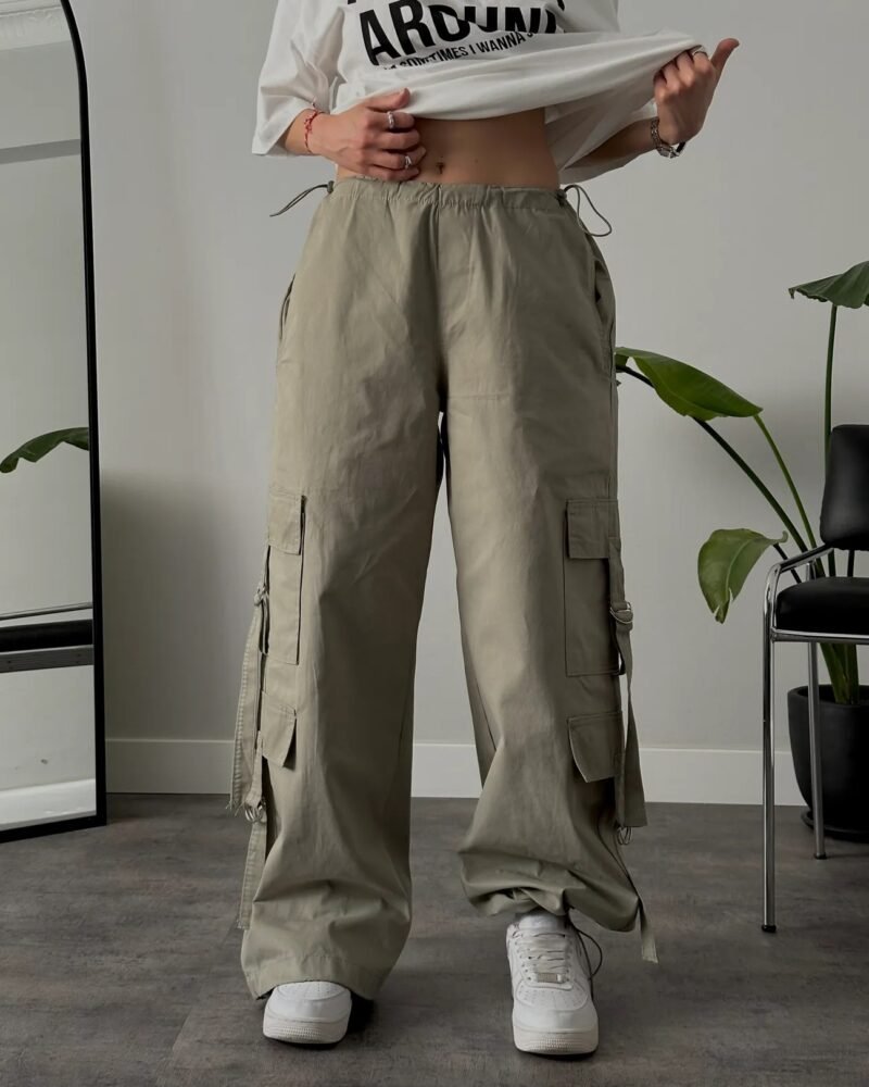 High Waist Cargo Pocket Super Baggy Tactical Pants