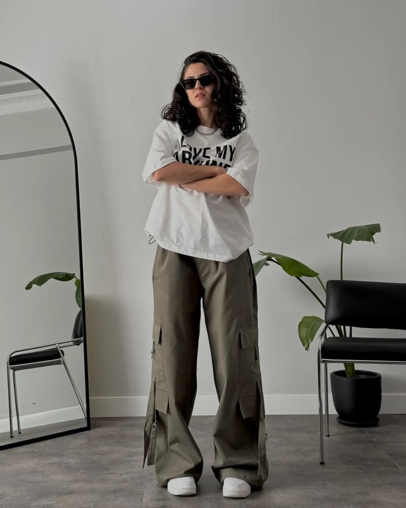 High Waist Cargo Pocket Super Baggy Tactical Pants