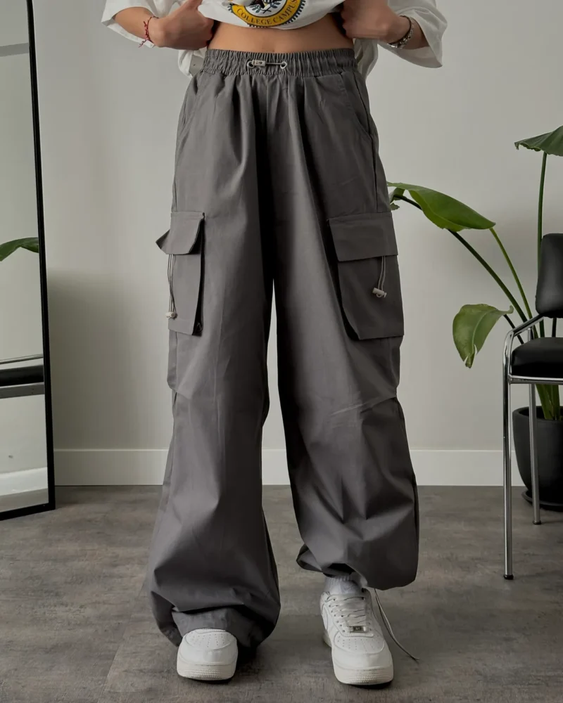 Ultra High Waist Double Pocket Super Baggy Tactical Pants
