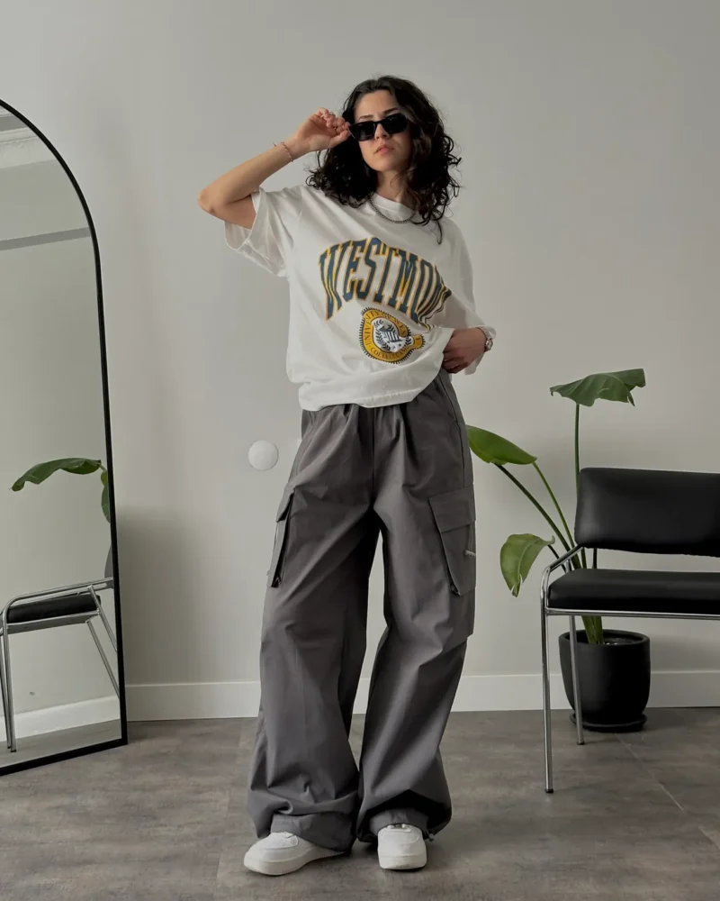 Ultra High Waist Double Pocket Super Baggy Tactical Pants