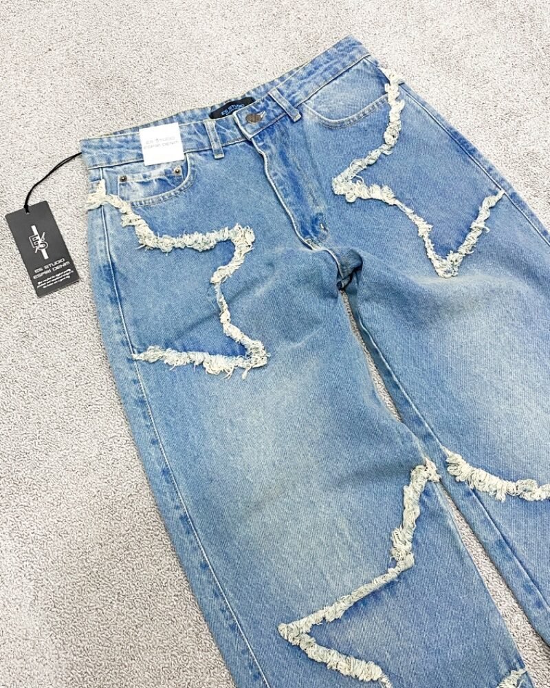Y2K Star Patch Baggy Jeans