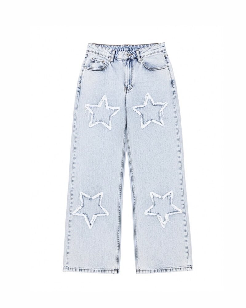 Y2K Star Patch Baggy Jeans