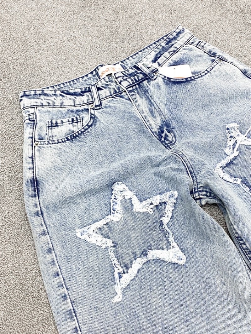 Y2K Star Patch Baggy Jeans - Image 3