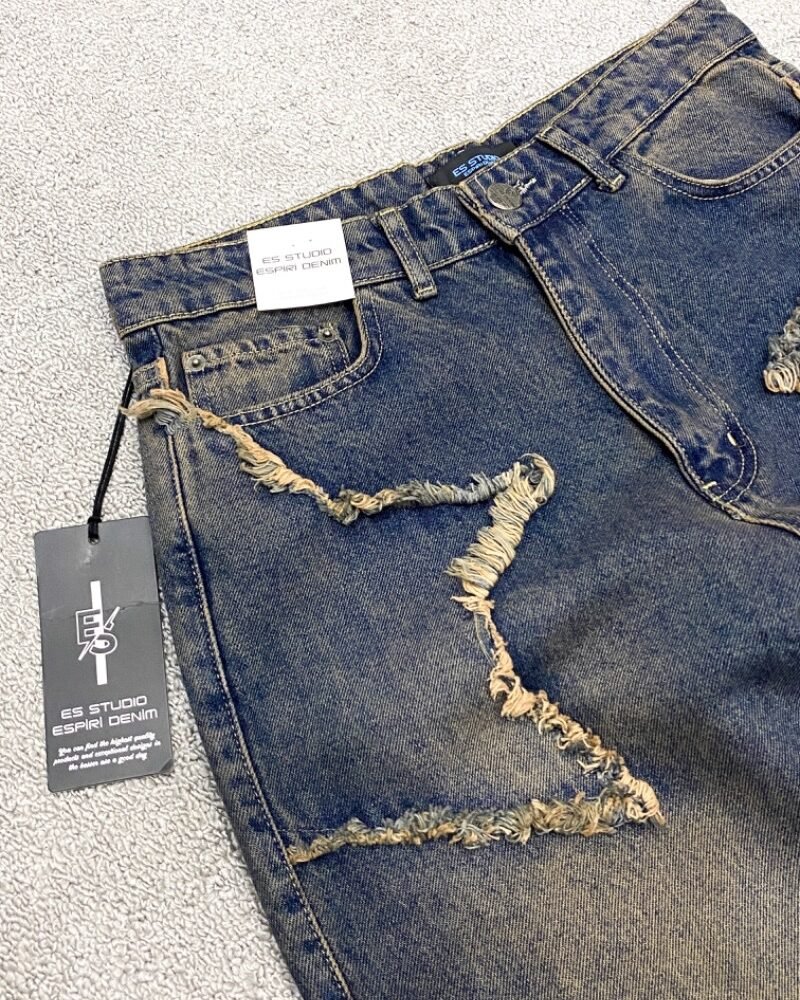 Y2K Star Patch Baggy Jeans
