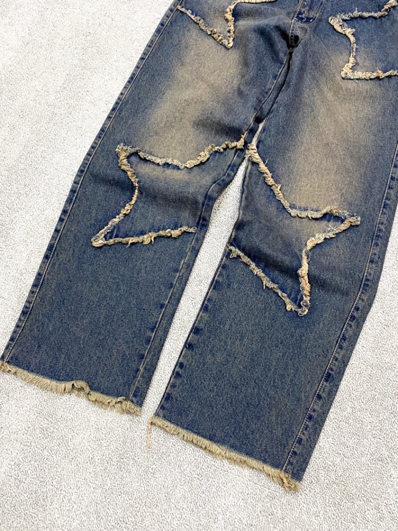 Y2K Star Patch Baggy Jeans - Image 3