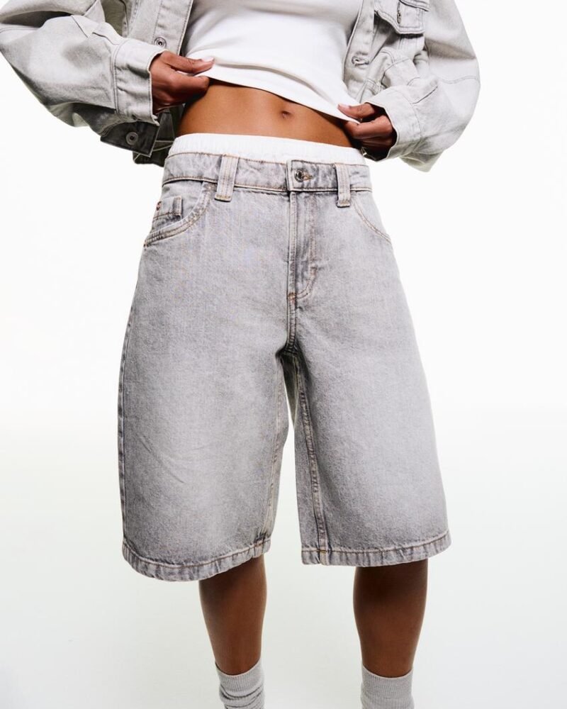 Original Bershka Baggy denim shorts