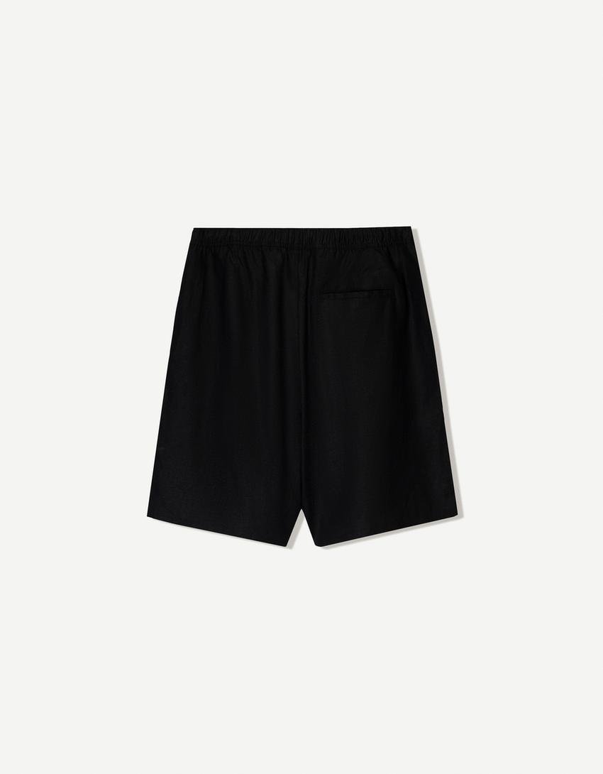 Original Bershka Bermuda Jogging Loose Avec Lin - Image 5