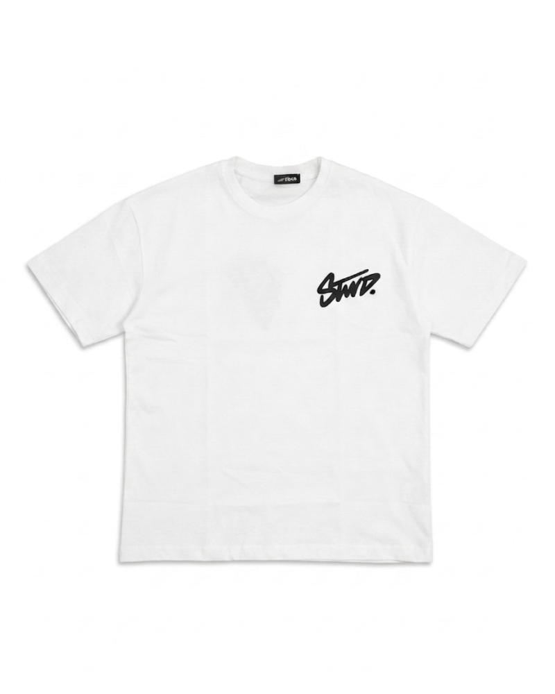White Stwd With back Print T-Shirt