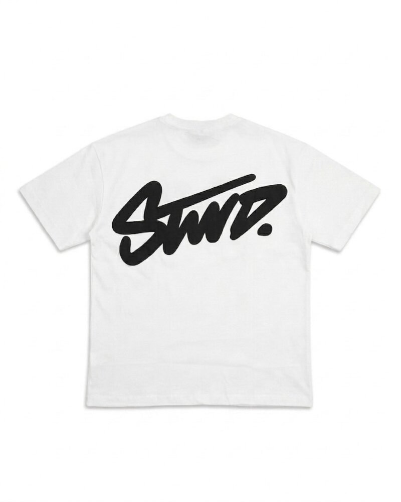 White Stwd With back Print T-Shirt