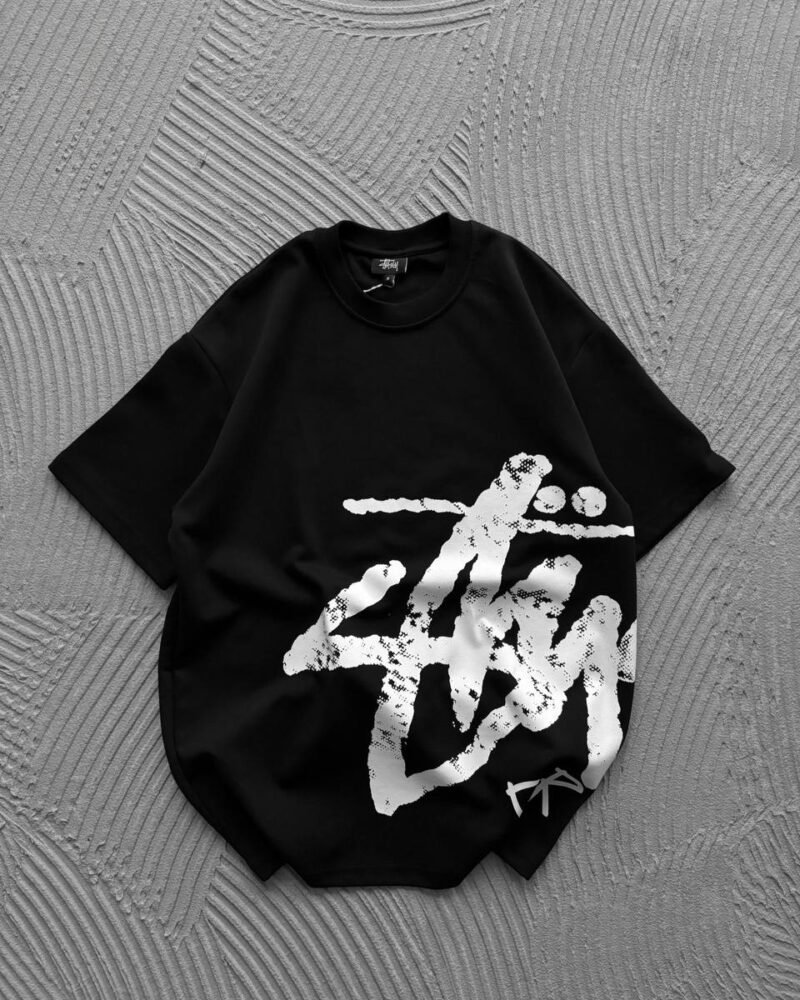 Black Oversized T-Shirt With Print