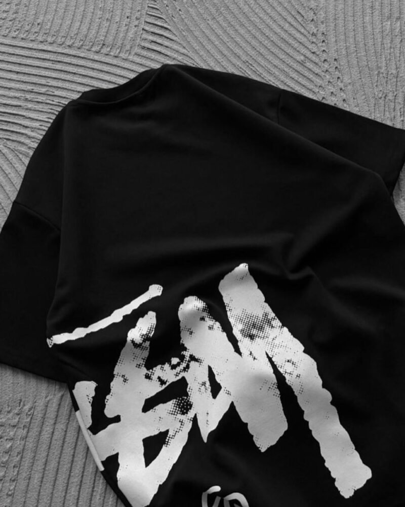 Black Oversized T-Shirt With Print