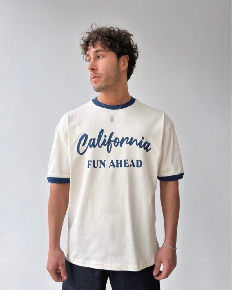 California “Fun Ahead” Retro Ringer T-Shirt