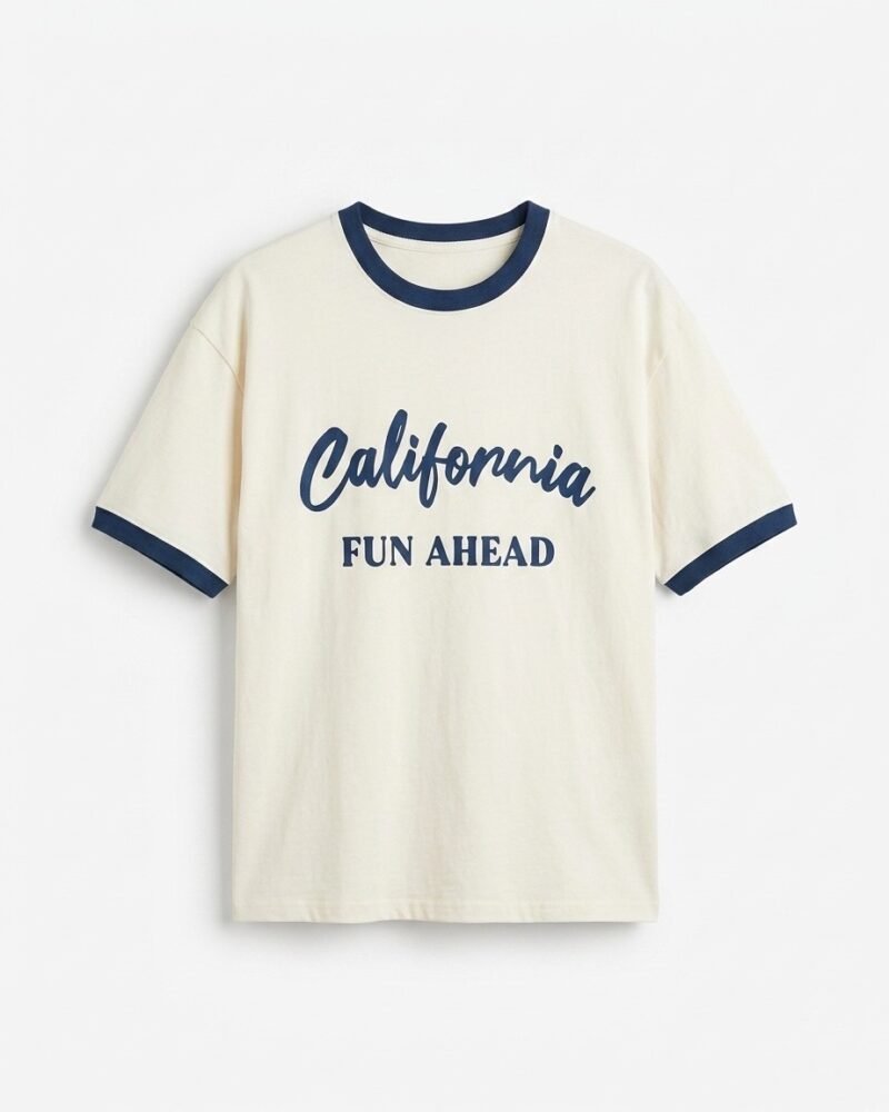 California “Fun Ahead” Retro Ringer T-Shirt