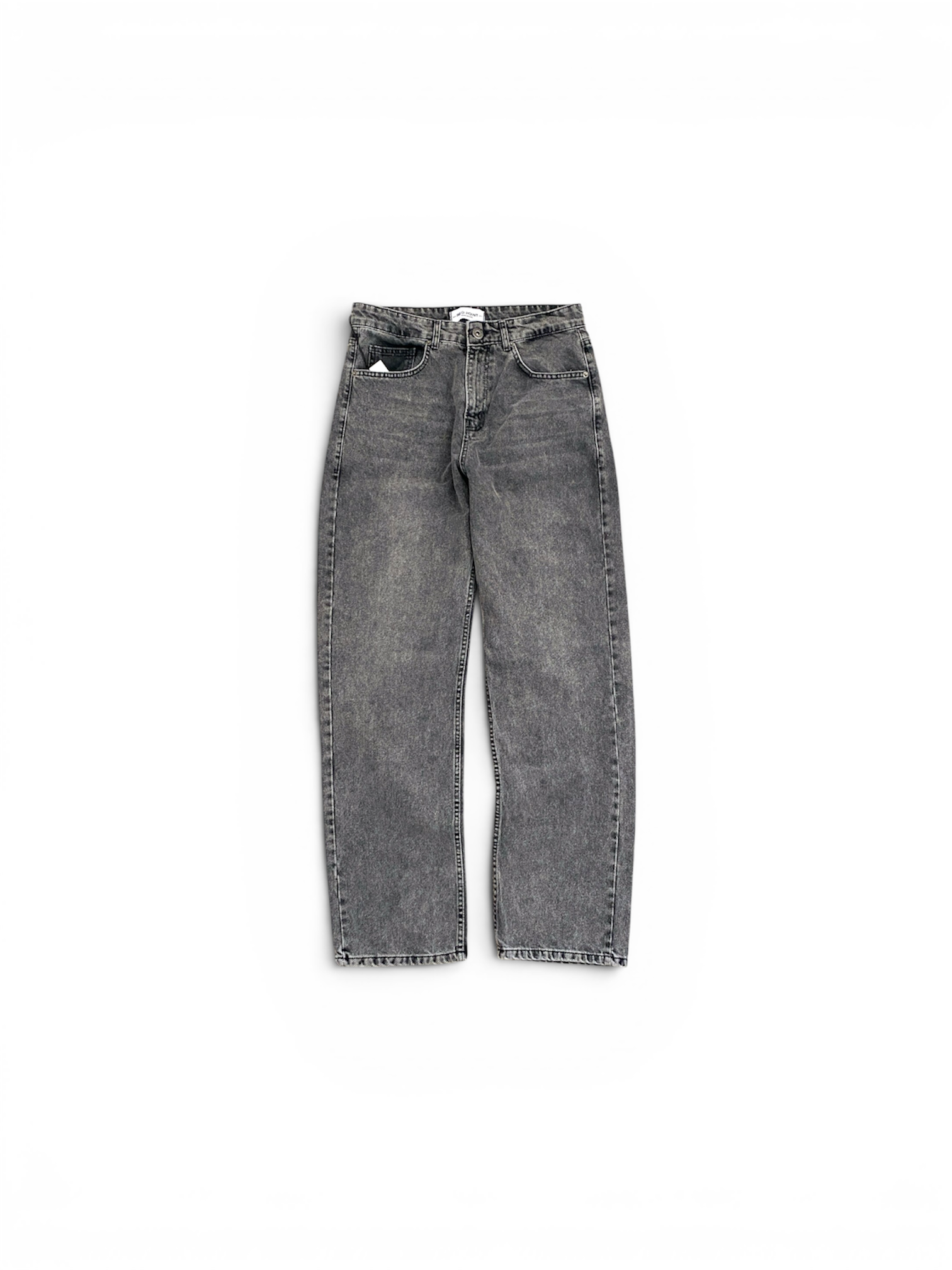 Dark Grey Red Point Baggy Fit Jeans