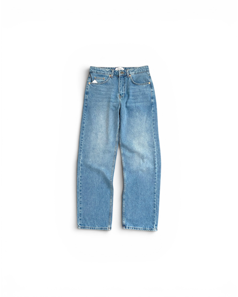 Blue Red Point Baggy Fit Jeans