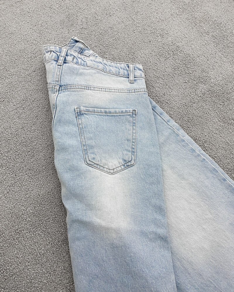 Unisex Light Blue Bermuda Jort Jeans