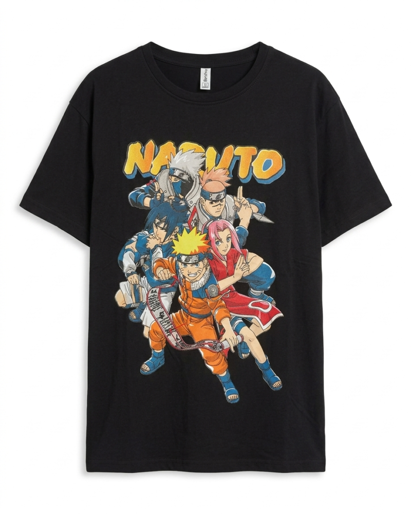 Naruto Graphic Print Oversized T-Shirt