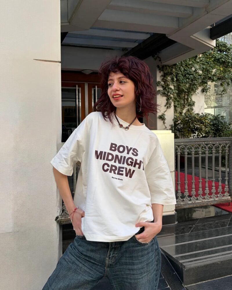 Boys Midnight Crew Printed Cropped T-Shirt
