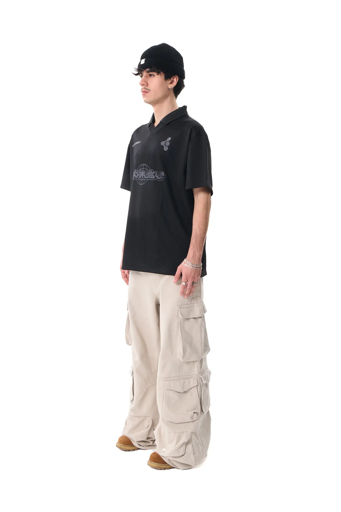 Original Bershka Clubkultur Oversized Polo T-Shirt - Image 5