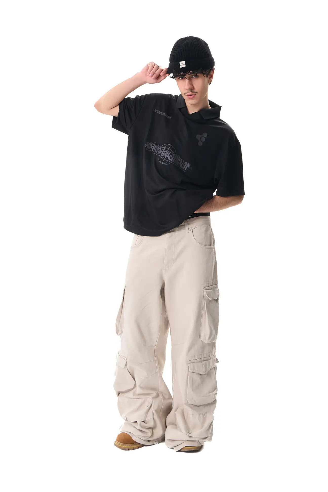 Original Bershka Clubkultur Oversized Polo T-Shirt - Image 3