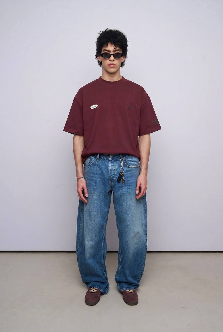 Cropped T-Shirt With Back Print - Image 4