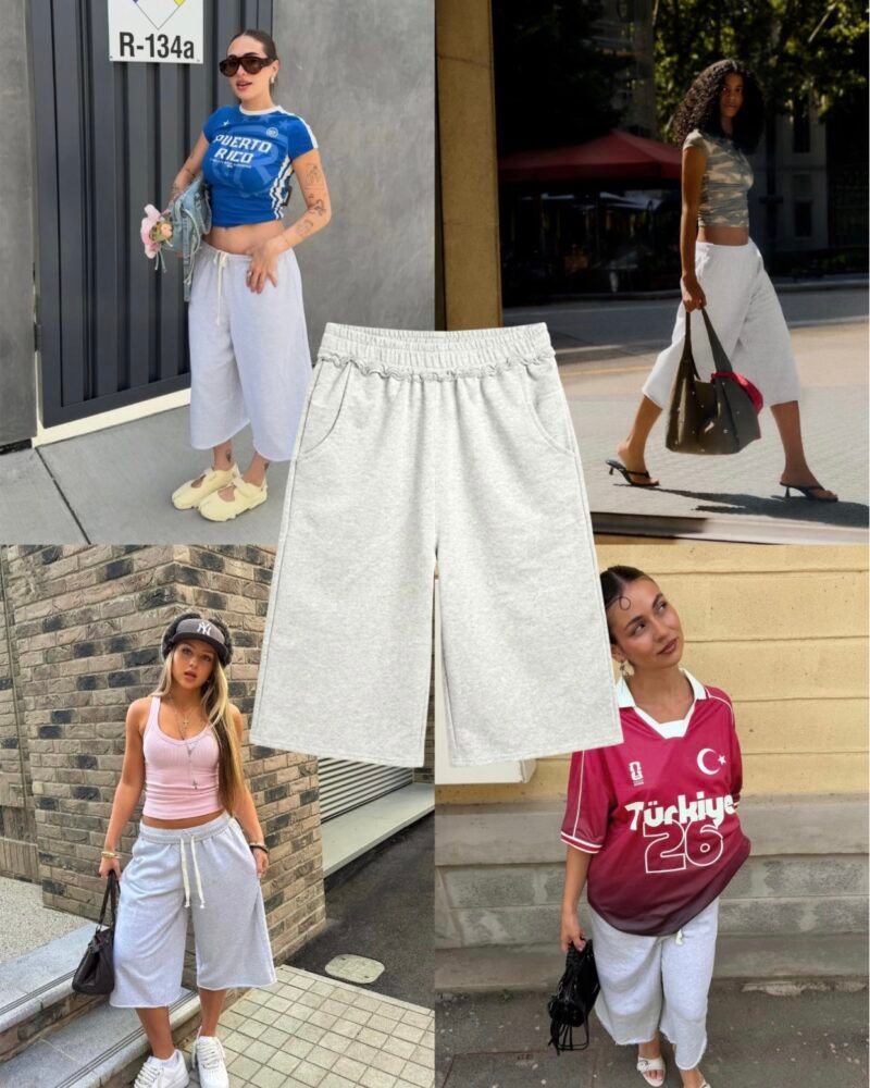 Grey Bermudas Jorts En Molleton