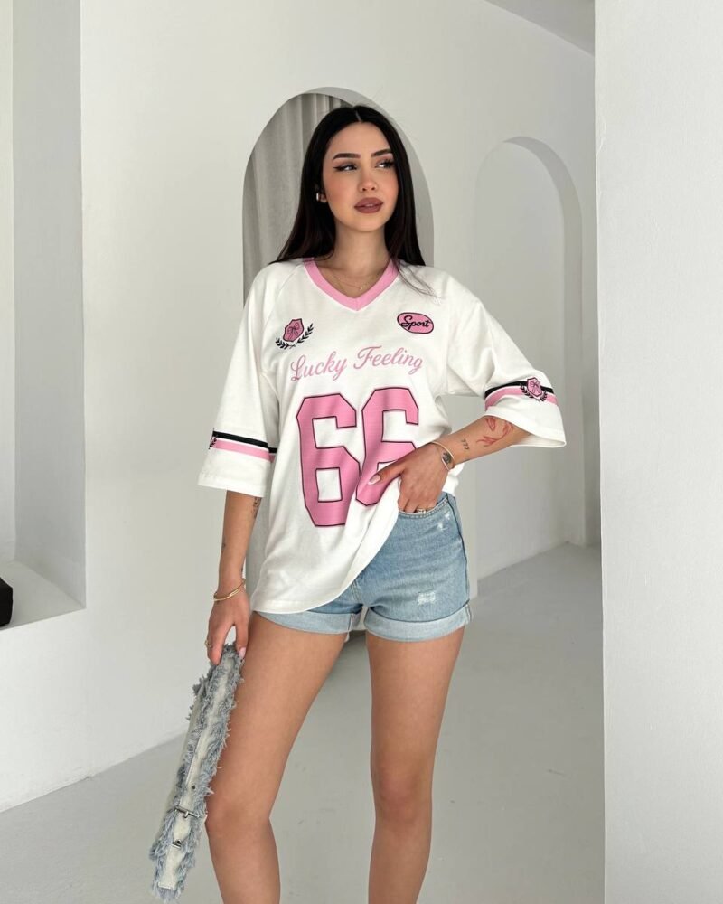 Lucky Feeling 66 Oversized Jersey T-Shirt
