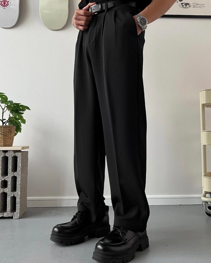 “Old money” Comfortable Baggy-Fit Fabric Trousers