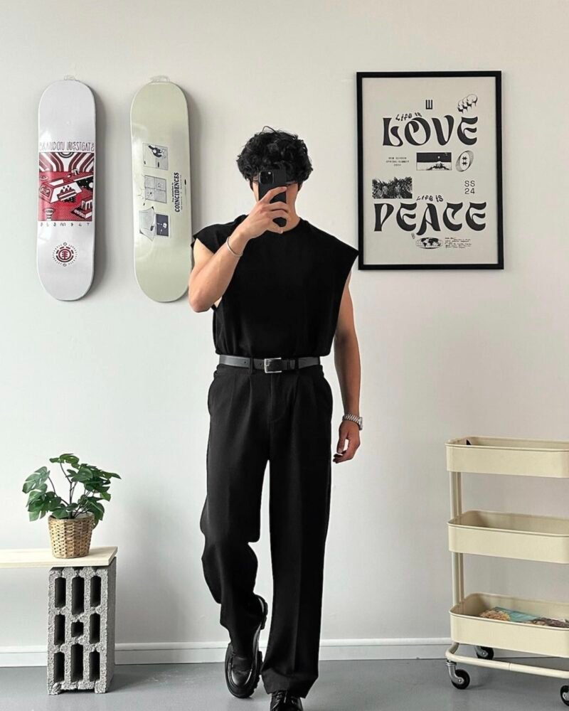 “Old money” Comfortable Baggy-Fit Fabric Trousers